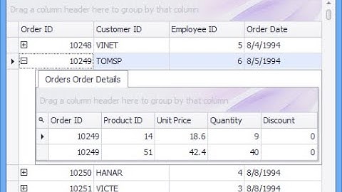 Crear un Grid con detalles, Master Detail, Devexpress,C# , SQL