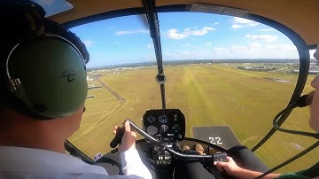 R22 90 Degree Autorotation + Hover Auto - Practice engine failure