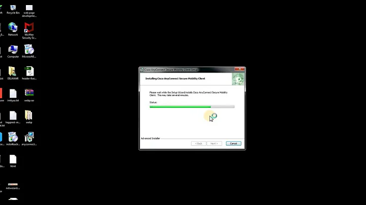 Cisco anyconnect vpn installation issue on Windows 7 [Solved]
