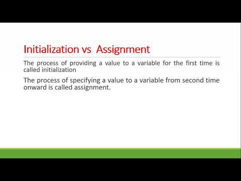 Initialization and Assignment 016
