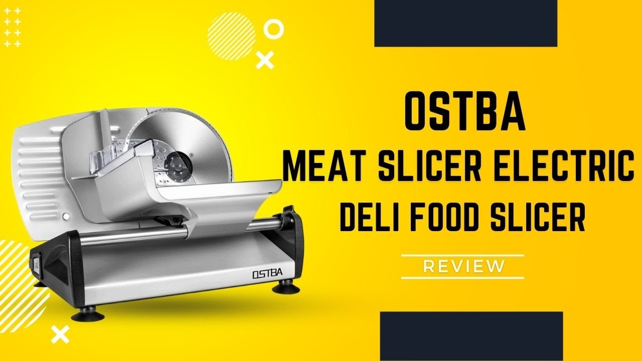Meat Slicer Electric Deli Food Slicer with Child Lock Protection, Removable  7.5'' Stainless Steel Blade and Food Carriage, Adjustable Thickness Food