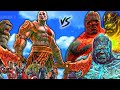 GTA 5: KRATOS & AVENGERS ARMY vs SUN GOD, LAVA GOD & ICE GOD ARMY!GIANT TITAN SUN GOD fight shinchan