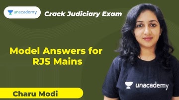 Model Answer for RJS mains | Crack RJS 2021 | Charu Modi | Unacademy Judiciary