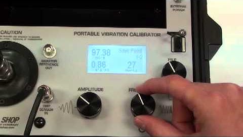Portable Vibration Calibrator - Setting and Saving Points - 9110D