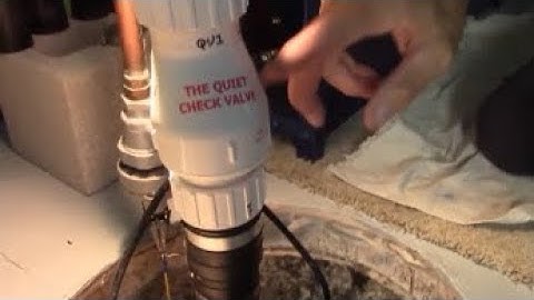 Quiet Check Valve For Sump Pumps - No Water Hammer Noise