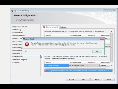 Install sqlserver 2008 and connect to server