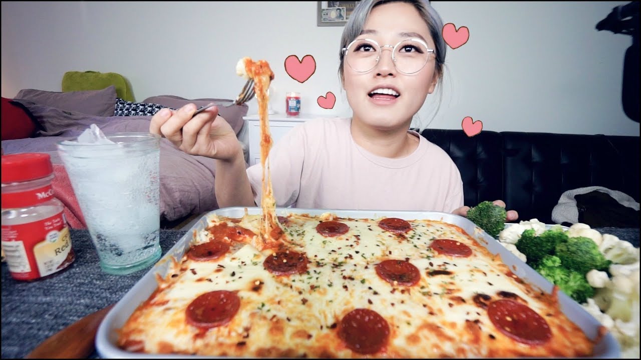 How to Make Pepperoni Cheese Pizza Dip/Fondue Recipe Mukbang! | KEEMI★