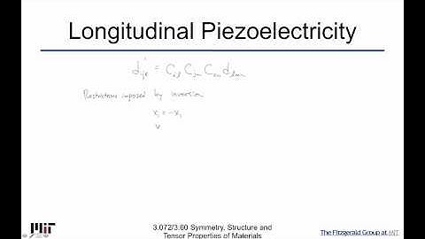Symmetry Structure and Tensor Properties of Materials Lecture 87