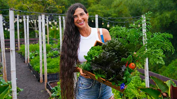 Garden Tour! 🌱 Simple Gardening Tips + How I Make Nourishing Garden-to-Table Plant-Based Meals 👩🏻‍🌾🥬