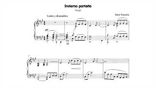 Astor Piazzolla: Tango "Invierno porteño" for piano (with score) screenshot 5