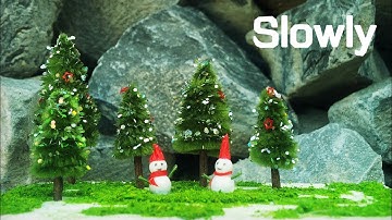 ABC TV | How To Make Miniature Pine Trees And Snowman (Slowly) - Craft Tutorial