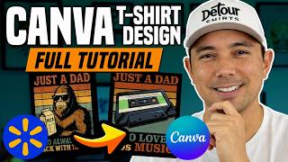 Recreating A Walmart T-Shirt in Canva (Then Adding a Texture)