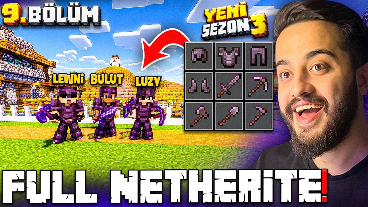 120 TNT İLE NETHERİ PATLATTIK! EN GÜÇLÜ MADEN İLE FULL SET YAPTIK! Minecraft Sezon 3 Bölüm 9