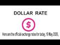 News todayToday news Dollar rate today Mid-market exchange rate Tuesday, May 19, 2026