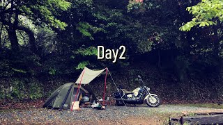 Day2：Solo Moto Camping at Night cooking Wild Blue Crabs. #motocamping