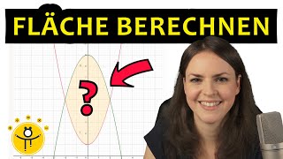 FLÄCHE zwischen 2 Graphen berechnen – Integral zwischen zwei Funktionen, Kurven