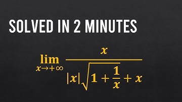 Limit as x Approaches Infinity: x / (|x|√(1 + 1/x) + x) Explained!