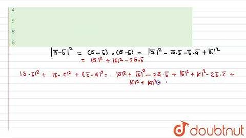 `bar(a),bar(b)` and `bar( c )` are unit vectors. The value of `bar(a) | Class 12 Maths | Doubtnut