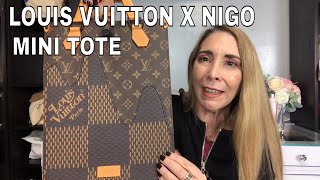 Louis Vuitton x Nigo Tote Damier Ebene Giant Mini Brown in Coated Canvas  with Black-tone - US