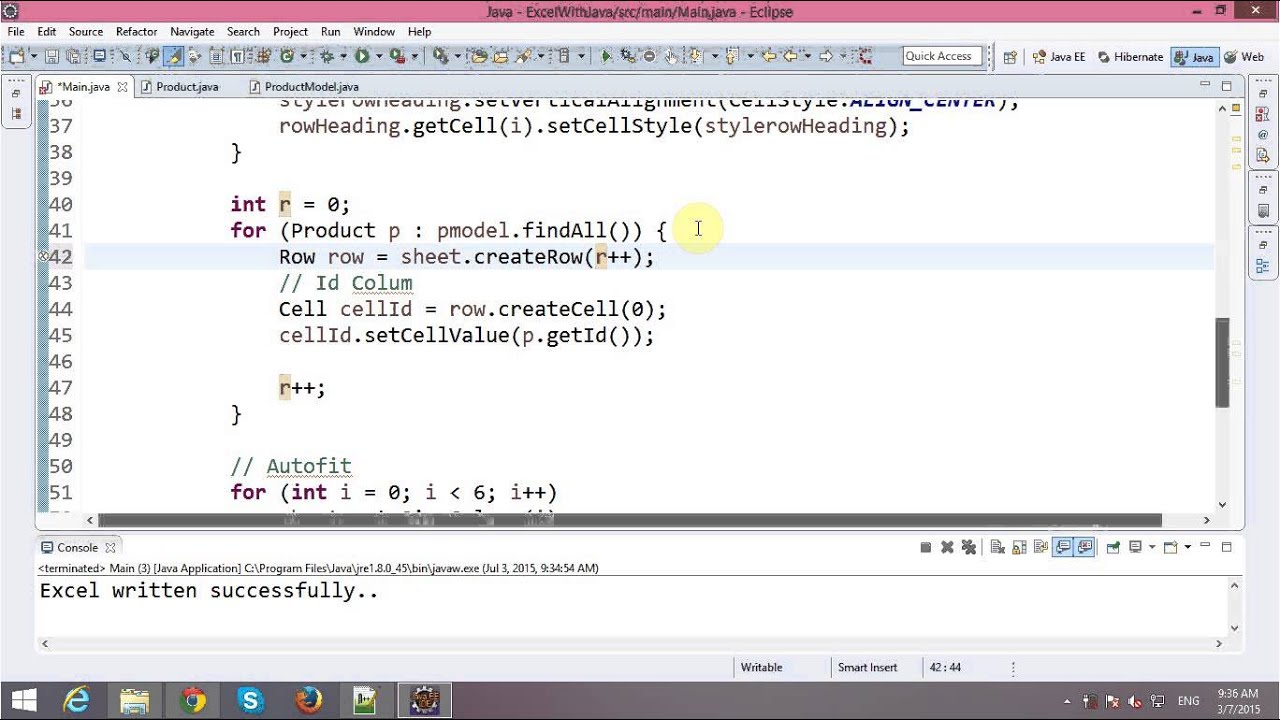 Write Excel File in Java with Apache POI - YouTube