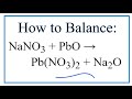 Balancing Chemical Equations Concepts
