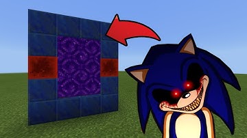 How To Make a Portal to the SONIC.EXE Dimension in MCPE (Minecraft PE)