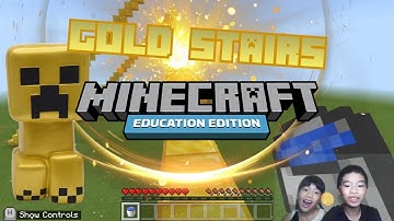 How to Code MINECRAFT: *GOLD STAIRS* in Minecraft: Education Edition with PYTHON