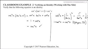 7.2 Verifying Trig Identities