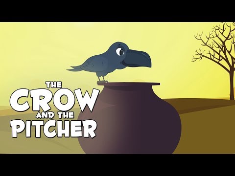 English Stories For Kids | The Crow And The Pitcher | Bedtime Stories For Babies