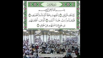 سورة قريش قراءة الشيخ عبد المحسن القاسم