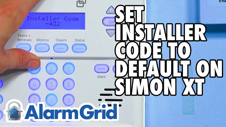 Interlogix Simon XT: Setting Installer Code to Default