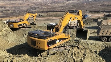 Caterpillar 385C And Caterpillar 375 Excavators Loading Trucks - Sotiriadis/Labrianidis