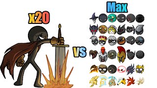 Stick War  20 Wrathnar Vs All Units Max Population