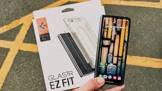 Spigen GLAStR EZ FIT Screen Protector install for Samsung Galaxy Z Fold 5!