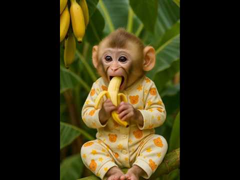 cutest monkey eating