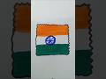 Indian Flag drawing 🇮🇳 in square independence day Republic day drawing #viral #art #india