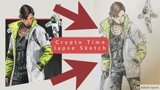 Time lapse sketch - Crypto (Apex Legends)