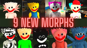 POPPY PLAYTIME MORPHS - 9 NEW MORPHS! Boy, Noob, Unicorn, Baldi, Ink, Axolotl, Pig, Spider and Zebra