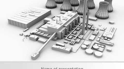 Power Station 3D Model PowerPoint Template by PoweredTemplate.com