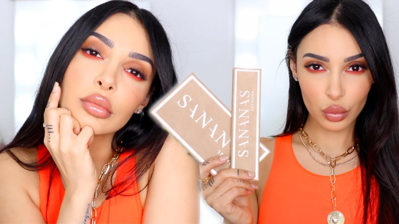 ⁣Neutrals & Orange Makeup :  Palettes SEPHORA x SANANAS !