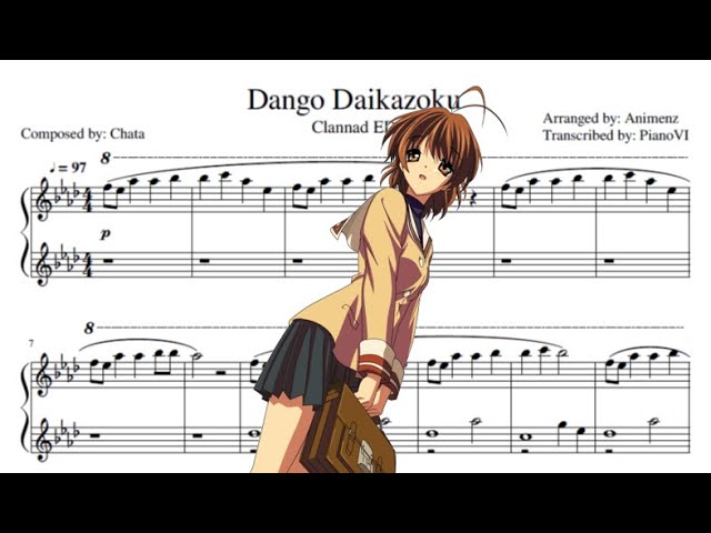 Clannad Ending Theme - Dango Daikazoku Sheet music for Voice