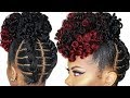 BRAIDLESS CROCHET | NO CORNROWS | HIGH PUFF TUTORIAL | UPDO NATURAL HAIRSTYLE |TOYOKALON X TASTEPINK