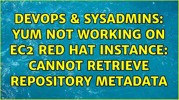 DevOps & SysAdmins: yum not working on EC2 Red Hat instance: Cannot retrieve repository metadata