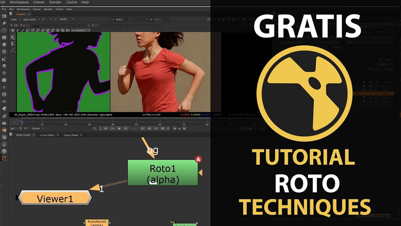 Tutorial de Nuke en Español Gratis - El Nodo de Roto para la Rotoscopia ...