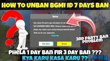 Dear player 3rd party apps and plugins are not allowed in bgmi | unban 3rd party ban in bgmi