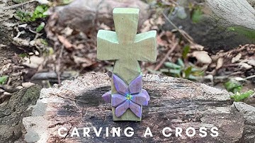 Carving a Cross (snapshots from free, step by step pictorial at carvingjunkies.com)