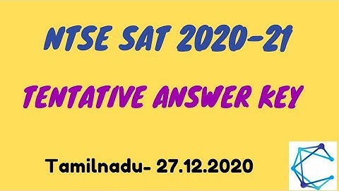NTSE SAT 2020 ANSWER KEY |Tentative answer key for NTSE SAT 2020 |MATHS|SCIENCE |SOCIAL SCIENCE |
