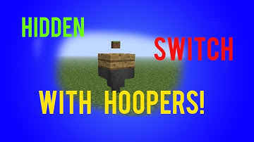 Minecraft Hidden Switch (Using Hoppers)