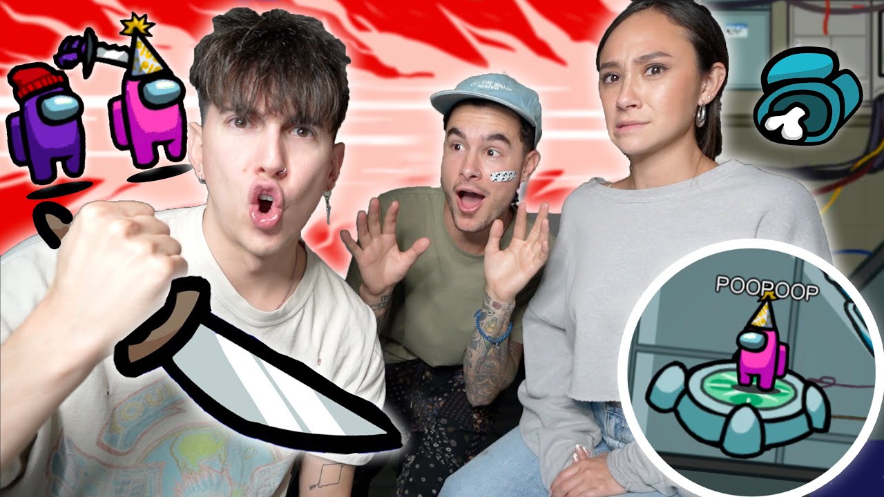 Playing AMONG US for the FIRST TIME w/ Kian & Franny!!