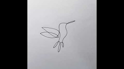 Learn how to draw a simple hummingbird with one line